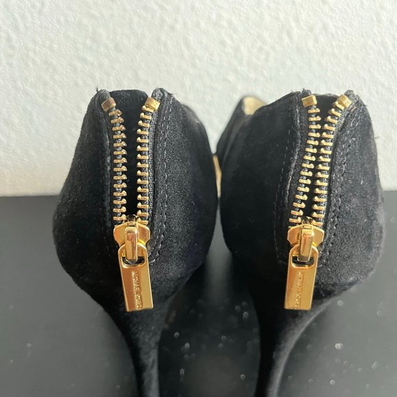 Michael Kors Women's Black Suede Platform Heels Size 9.5 Style AF13E - Picture 8 of 11